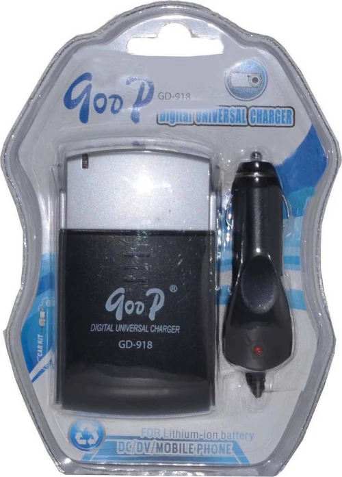 Φορτιστής Μπαταριών Goop Universal GD-918 Ταξιδίου και Αυτοκινήτου, για Κάμερες και Κινητά Τηλέφωνα