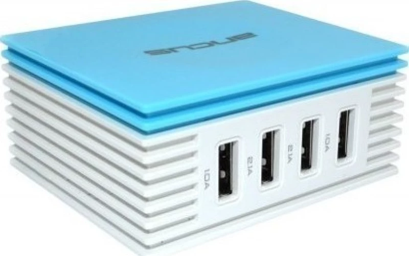 4x USB Wall Adapter Μπλε (5210029034619)