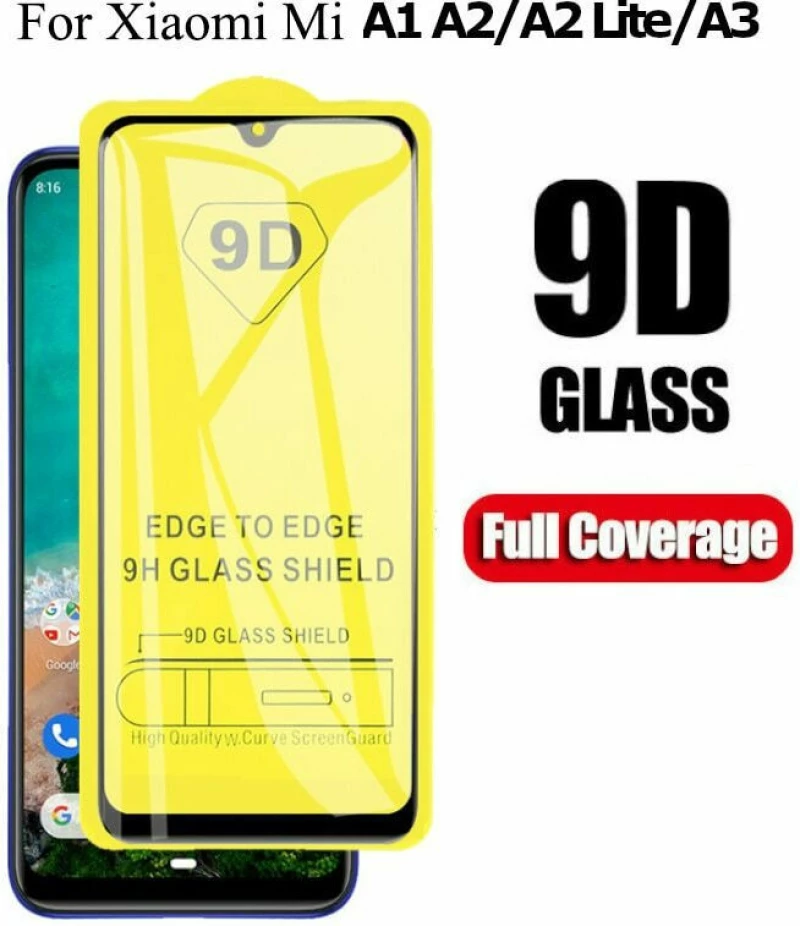 Tempered Glass Full Glue Black (Mi A3)