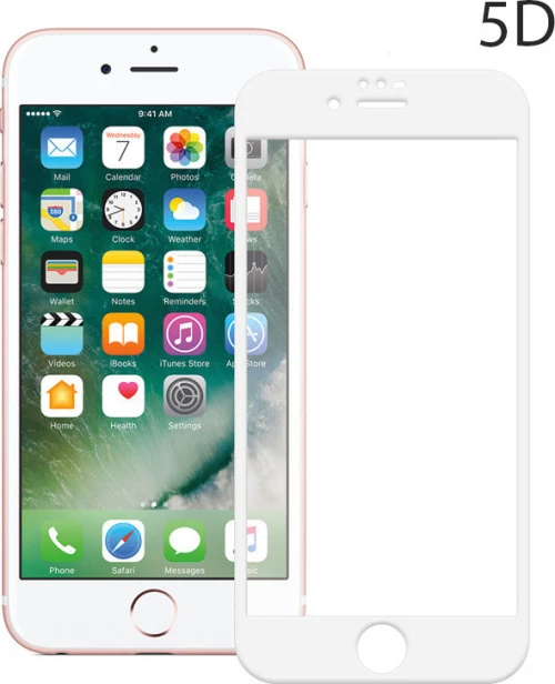 Powertech 5D Full Glue Full Face Tempered Glass White (iPhone 6)