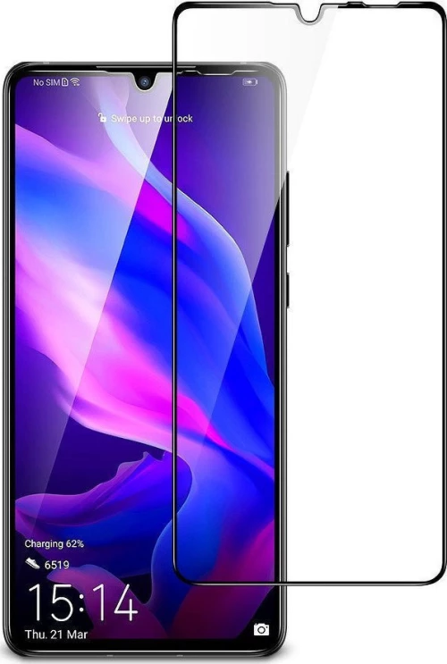 Full Glue Full Face Tempered Glass Black (Huawei P30 Lite)