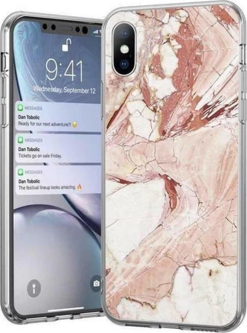 Wozinsky Marble Back Cover Σιλικόνης Ροζ (Galaxy M51)