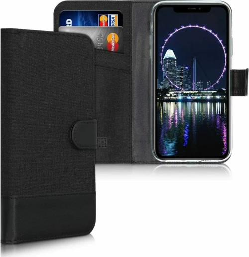 KWmobile Wallet for Samsung Galaxy A9 2018 anthracite black