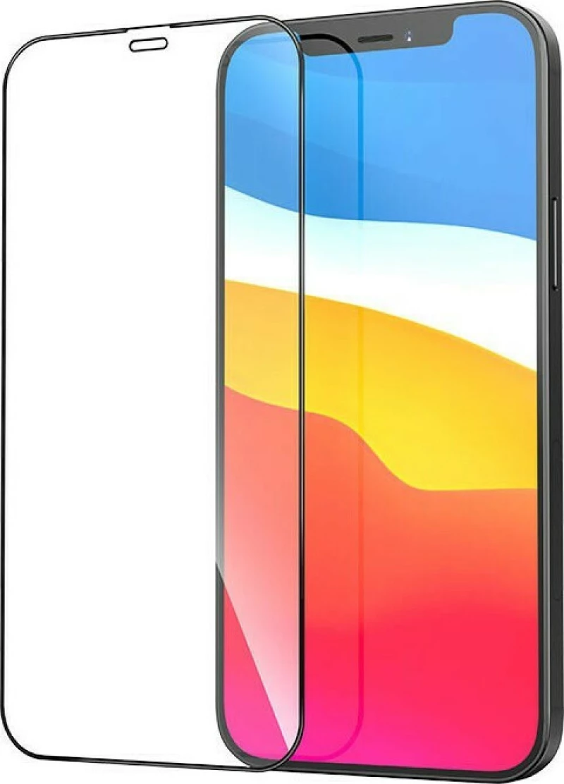 Hoco Flash Attach Silk Full Face Tempered Glass Black (iPhone 12 Pro Max)