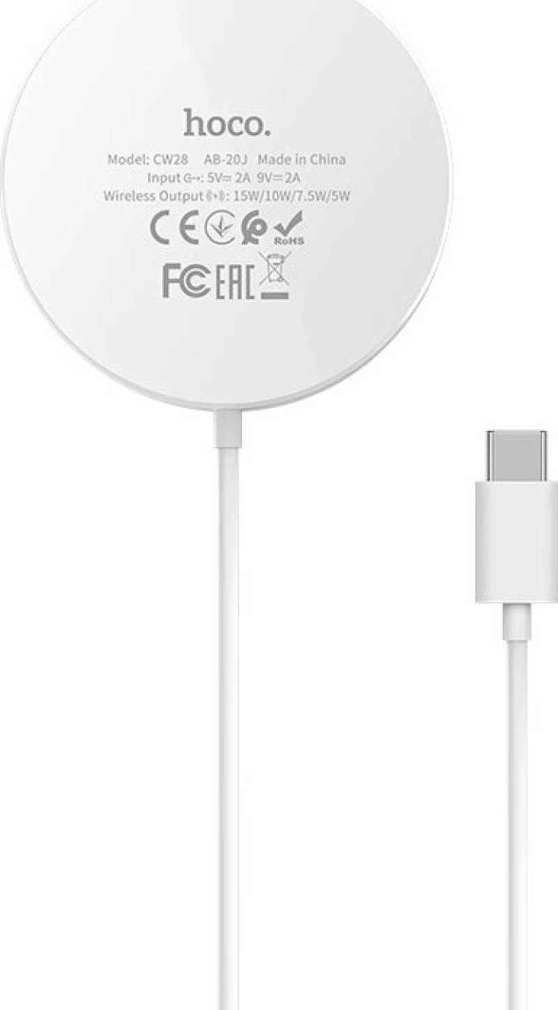 Hoco Magsafe Charger Λευκό (CW28)