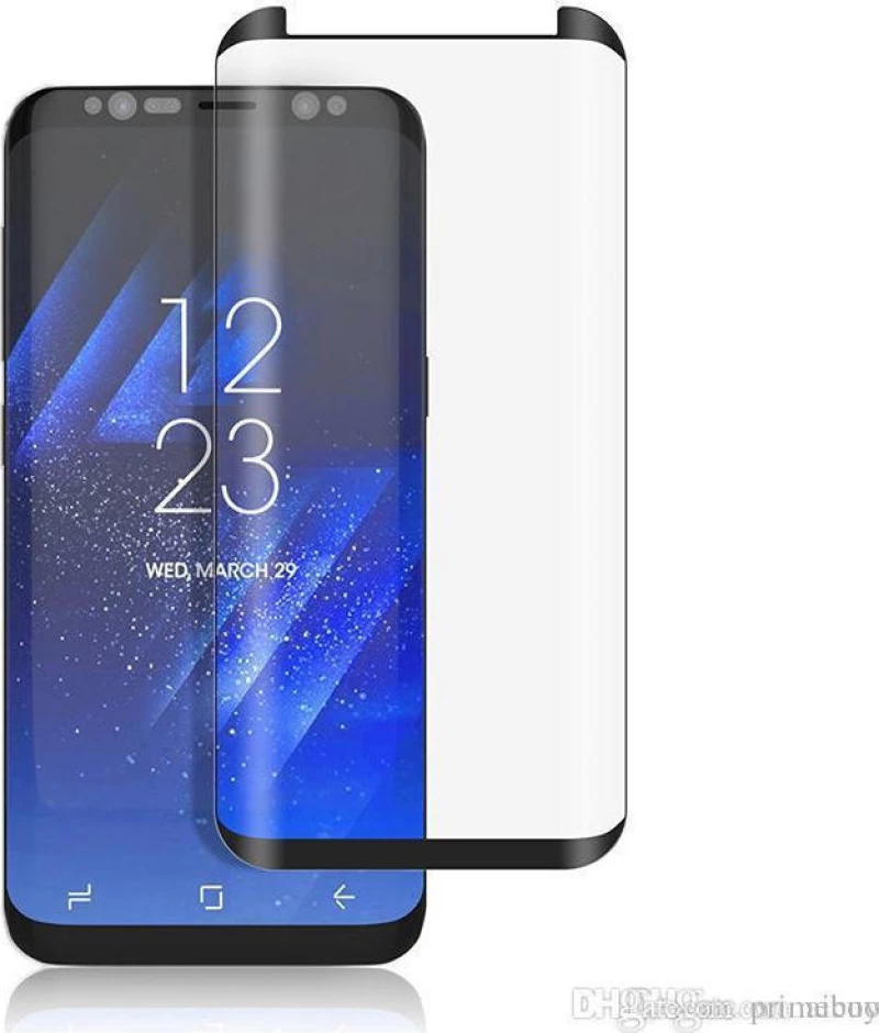 Samsung Galaxy S8 - Προστατευτικό Οθόνης Tempered Glass Full Glue 5D Μαύρο Mini (OEM)