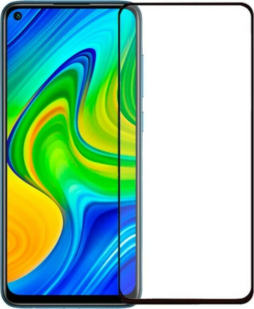 Xiaomi Redmi Note 9 - Full Face Tempered Glass Black 9H 20D (Με πλήρη εφαρμογή σε όλα τα σημεία και όχι μόνο στις άκρες.)