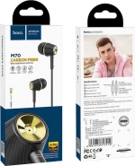 Hoco M70 Graceful In-ear Handsfree με Βύσμα 3.5mm Μαύρο