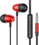 Borofone BM57 Platinum In-ear Handsfree με Βύσμα 3.5mm Κόκκινο