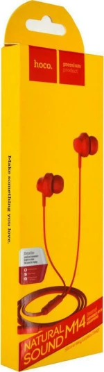 Hoco M14 Initial Sound In-ear Handsfree με Βύσμα 3.5mm Κόκκινο