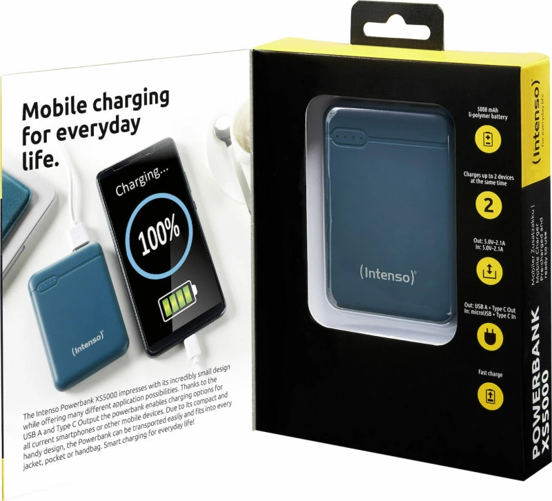Intenso XS5000 5000mAh Πετρόλ