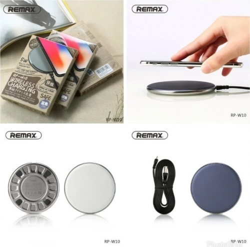 Remax Wireless Charging Pad (Qi) Ασημί (RP-W10)