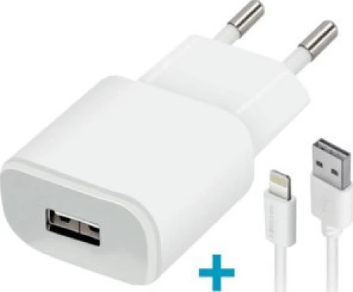Forever Apple Lightning Cable & USB Wall Adapter Λευκό (TC-01)