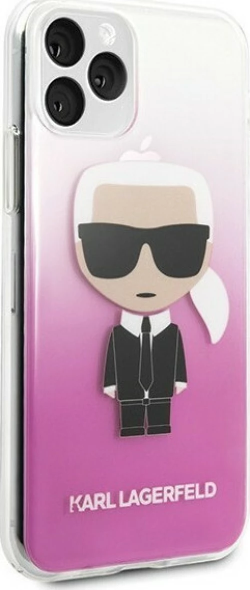 Karl Lagerfeld Iconic Karl Back Cover Σιλικόνης Gradient Ροζ (iPhone 11 Pro)