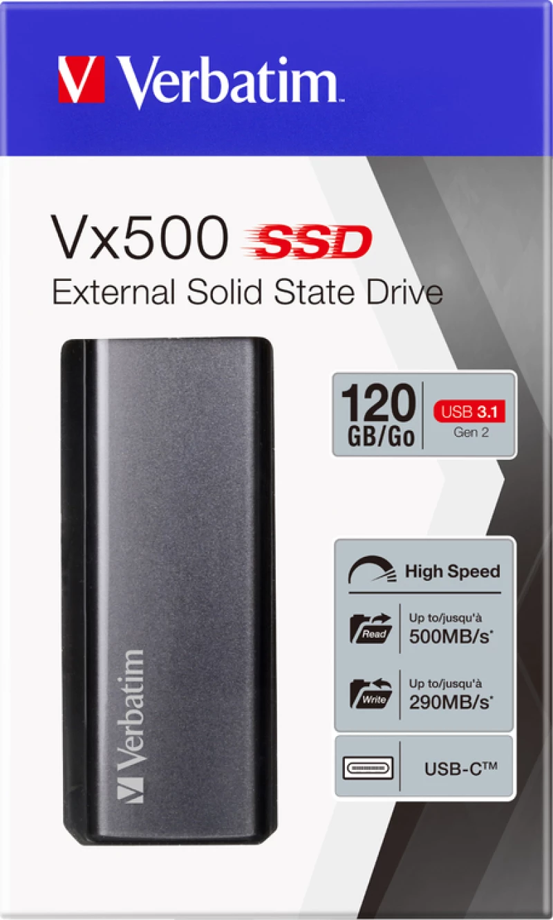 Verbatim Store N Go Vx500 120Gb Ssd Usb 3.1