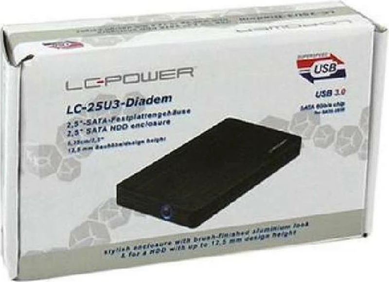 Lc Power Θήκη Σκληρού Δίσκου 2.5 Sata Usb 3.0 (Μαύρο) (Lc25U3Becrux)