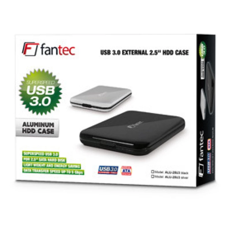 Fantec Alu-25 U3 Black 2,5 Usb 3.0