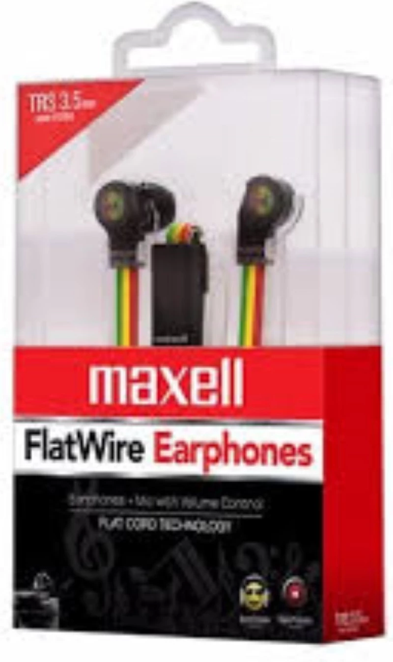 Ακουστικά Handsfree Maxell Flatwire Earphones Trrs 4 Fl-450 Rasta