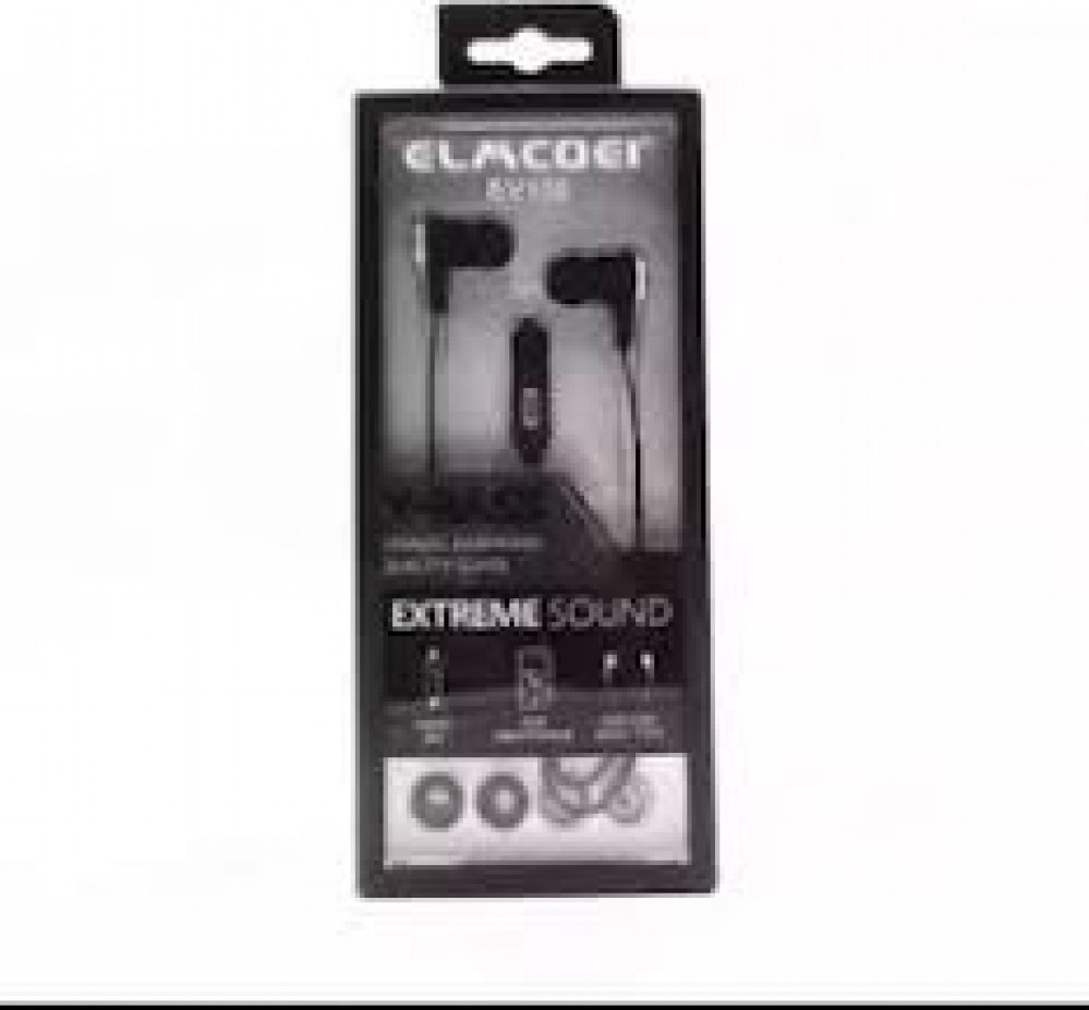 ELMCOEI EV 122 In-ear Handsfree με Βύσμα 3.5mm Μαύρο