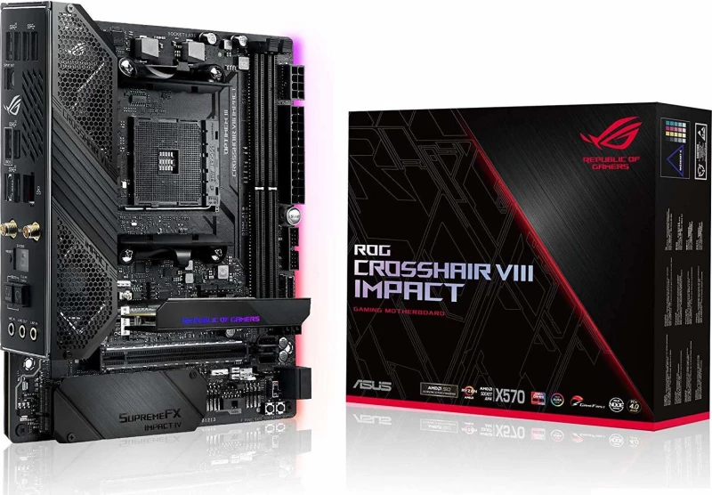 Asus ROG Crosshair VIII Impact X570 Motherboard Mini DTX με AMD AM4 Socket
