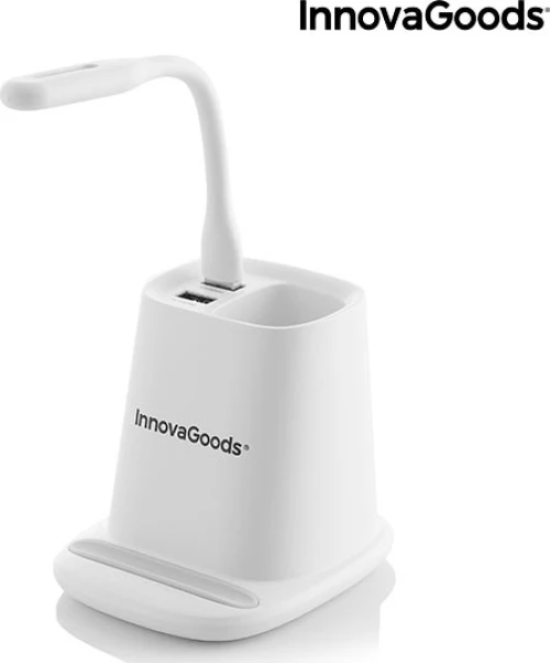 InnovaGoods USB-A Wireless Charging Pad (Qi) Λευκό (DesKing 5-in-1)