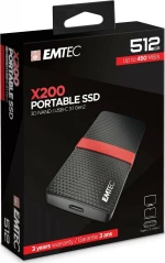 Ssd Emtec X200 512Gb Portable Black
