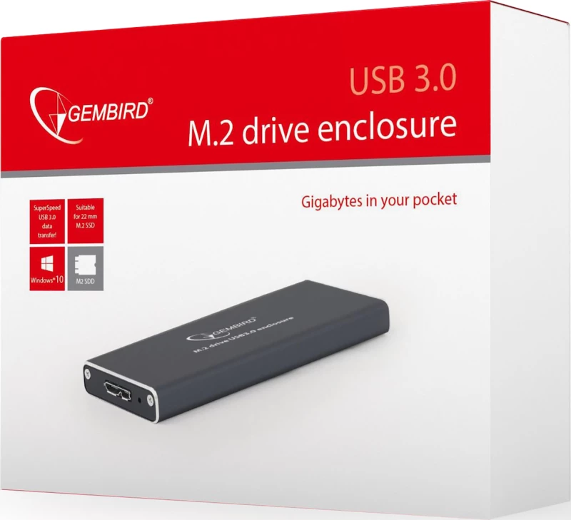 Gembird M2 Drive Usb3.0 Enclosure Black Ee2280-U3C-01