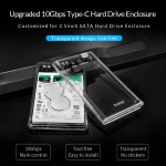 Orico Εξωτερική Θήκη Για 2.5\\\\\\" Hdd 2139C3, Usb 3.1, 10Gbps, 4Tb, Διάφανη
