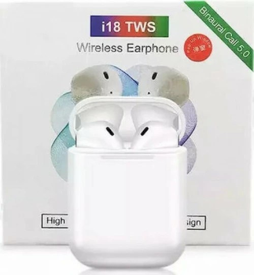 i18 Earbud Bluetooth Handsfree Λευκό
