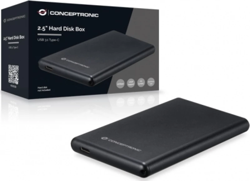 Θήκη Για Σκληρούς Δίσκους 2,5" Conceptronic Type-C USB3.1