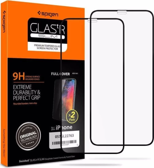 Spigen GLAS.tR Full Face Tempered Glass 2-Pack Black (iPhone 11 Pro)