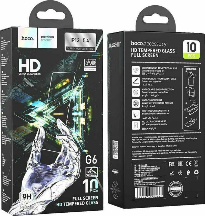 Hoco G6 2.5D Full Face Tempered Glass (iPhone 12 mini)