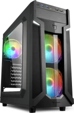 Sharkoon Vg6-W Rgb Midi Atx Tower Μαύρος (Μαύρο)