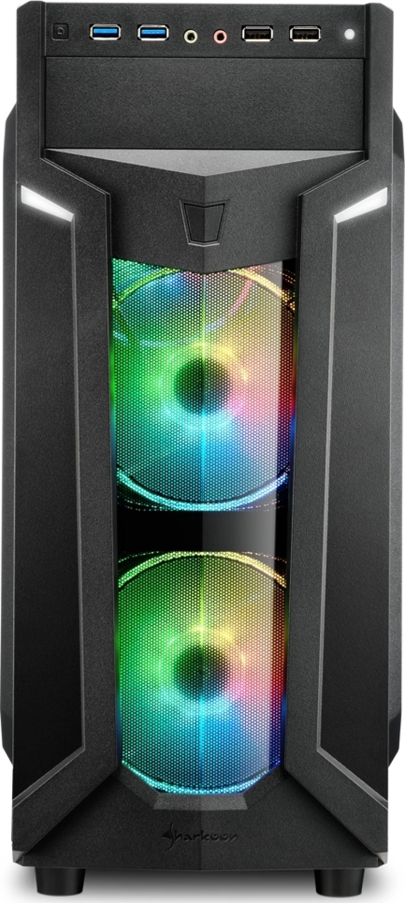 Sharkoon Vg6-W Rgb Midi Atx Tower Μαύρος (Μαύρο)