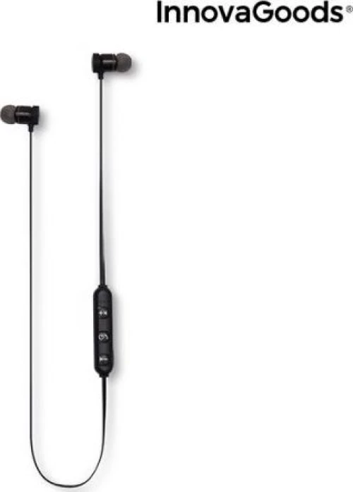 InnovaGoods Magnetic Wireless Headphones In-ear Bluetooth Handsfree Μαύρο