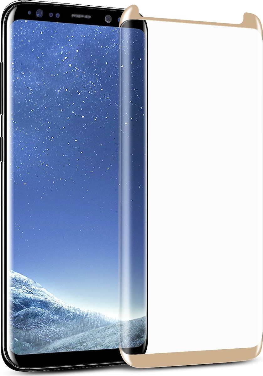 Προστασία Οθόνης Curved Tempered Glass 5D Full Cover Colored Mini Size 0.3mm για Samsung G955F Galaxy S8 Plus - Χρώμα: Χρυσό