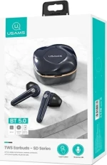 Usams BHUSD02 Earbud Bluetooth Handsfree Μπλε