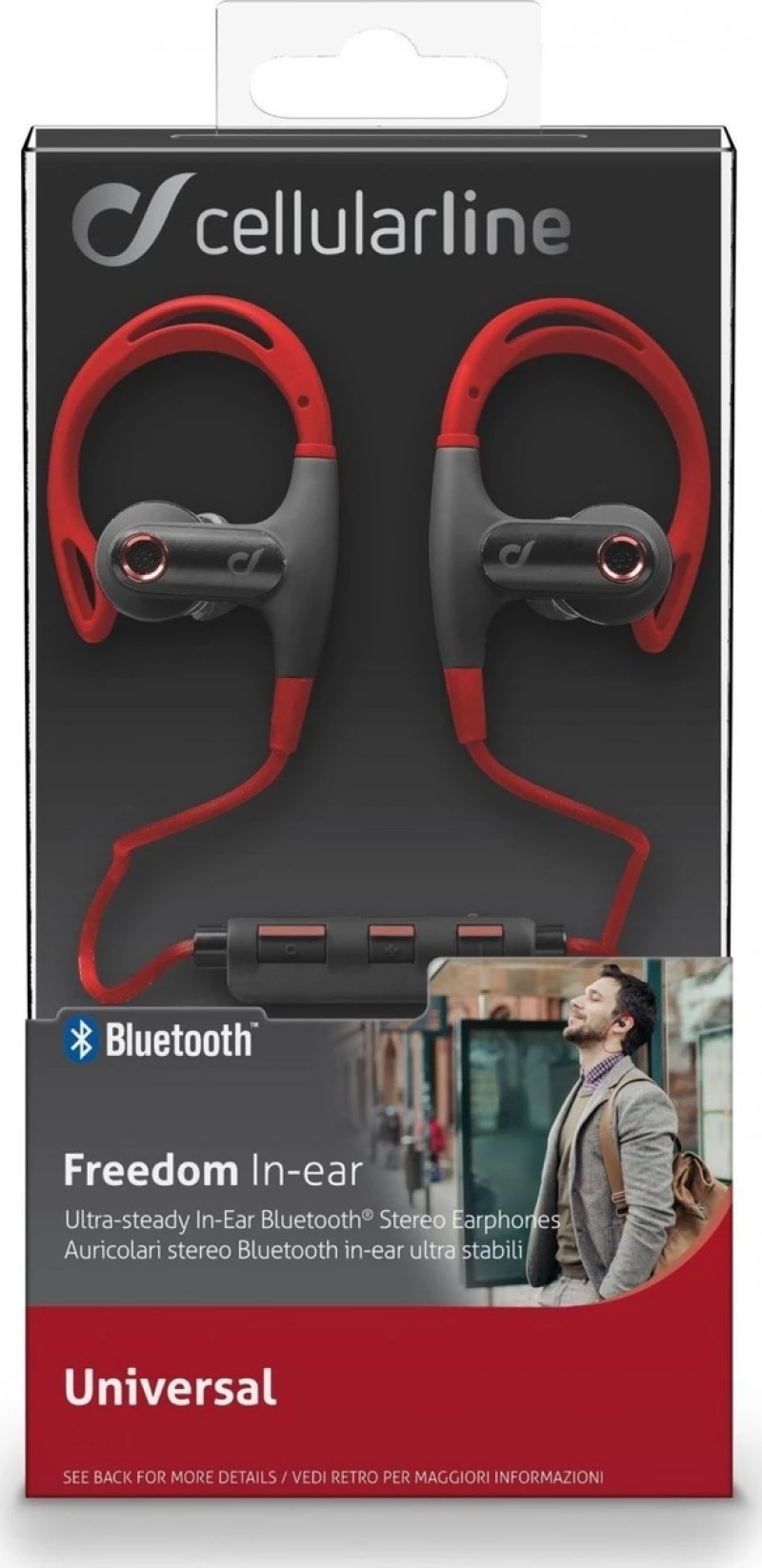 Cellular Line Freedom Bluetooth Handsfree Κόκκινο
