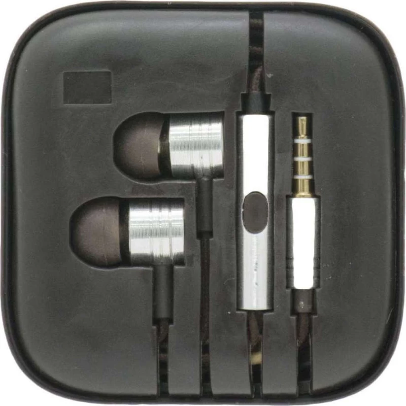 Metallic In-ear Handsfree με Βύσμα 3.5mm Ασημί