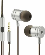 Metallic In-ear Handsfree με Βύσμα 3.5mm Ασημί