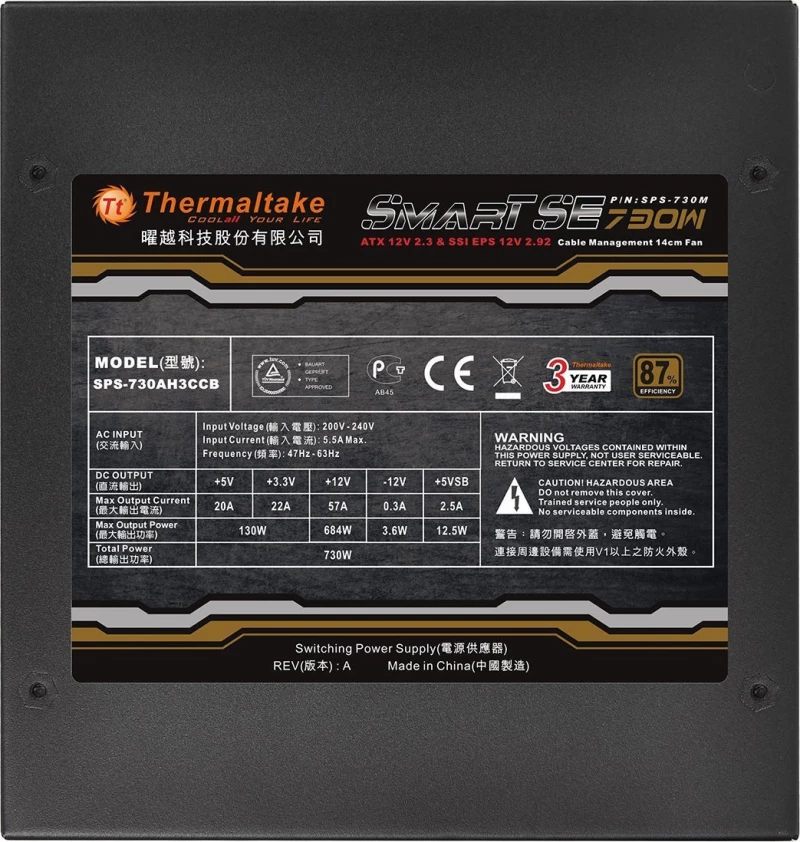 Thermaltake Smart SE 730W Semi Modular