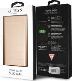 Guess Power Bank Aluminum Gold Stripes Pattern 5000mAh - GUPBALSTGO