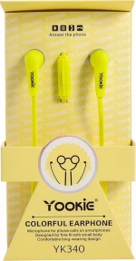 Yookie ΥΚ340 In-ear Handsfree με Βύσμα 3.5mm Κίτρινο
