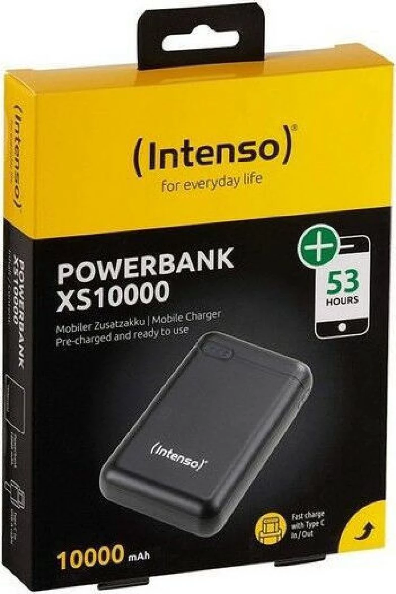 Intenso Powerbank Xs10000 Black 10000 Mah Incl. Usb-A To Type-C