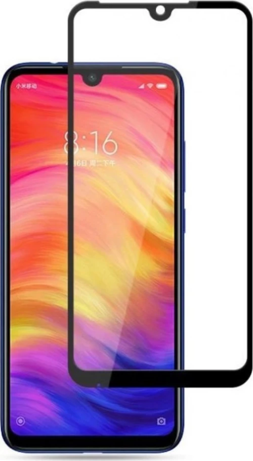 5D Full Glue Full Face Tempered Glass Black (Redmi 7)