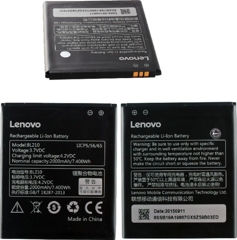 Lenovo BL210 (S820,S820E,A750E,A770E,A656,A766,A658T,S650,A526) 2000mAh