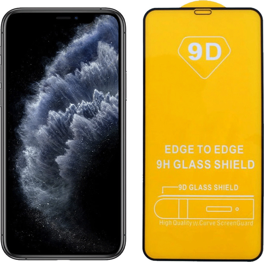 9D Full Glue Full Face Tempered Glass Black (iPhone 11 Pro)