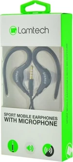 Lamtech Sport In-ear Handsfree με Βύσμα 3.5mm Μαύρο