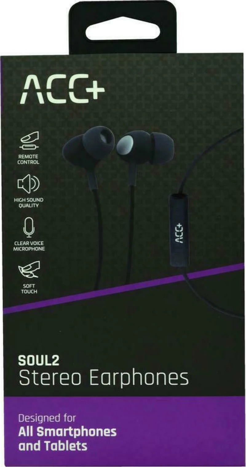 ACC+ Soul 2 In-ear Handsfree με Βύσμα 3.5mm Μαύρο