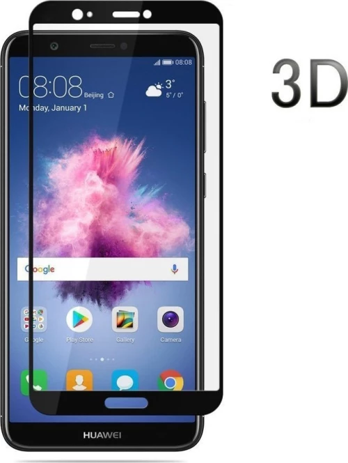 Huawei P Smart - 3D Curved Edge Tempered Glass Full Coverage Black (OEM)